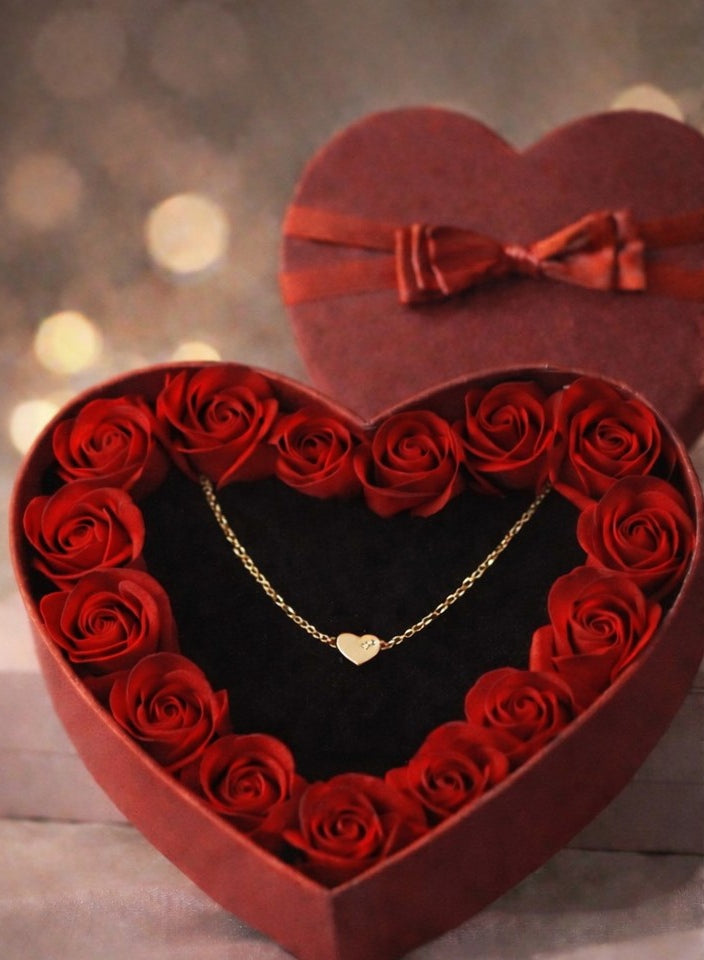 Walentynkowy zestaw naszyjnik+kolczyki serce. Prezent dla niej