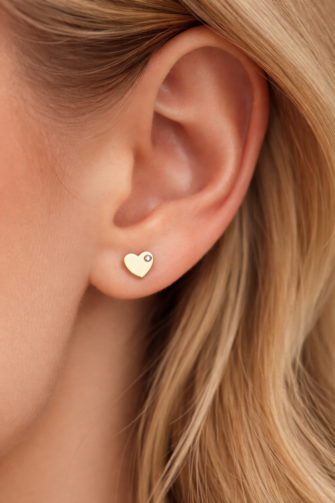 Naszyjnik i kolczyki serce z kryształkami. Walentynki.Prezent